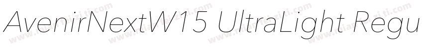 AvenirNextW15 UltraLight Regular字体转换